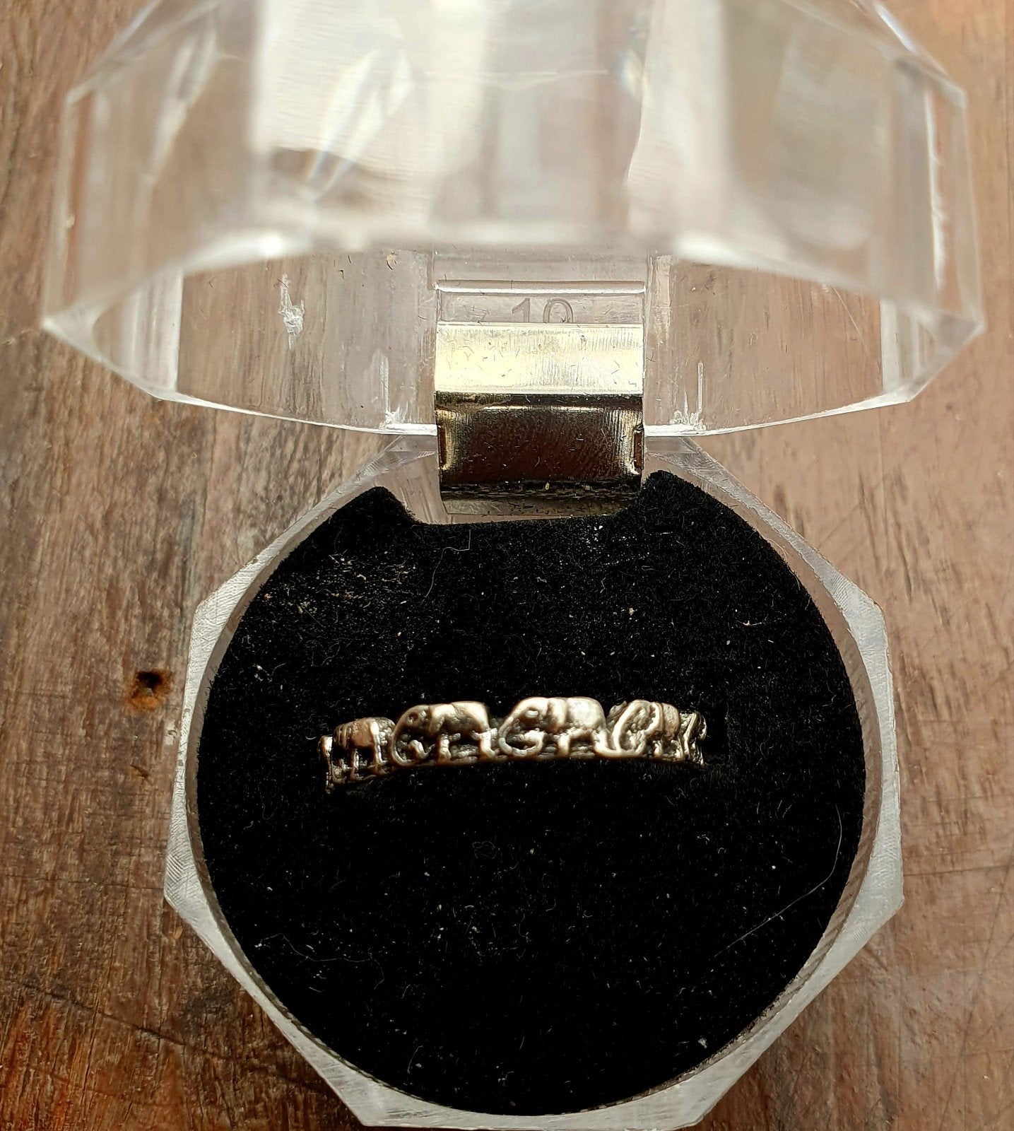 ring met olifantjes, maat 18, Gebruikt, Ophalen of Verzenden, 17 tot 18, Dame