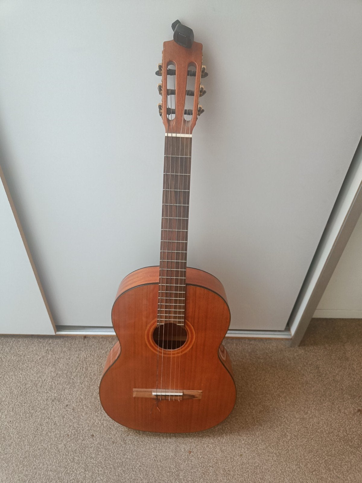 Klassieke gitaar met hoes, Muziek en Instrumenten, Snaarinstrumenten | Gitaren | Akoestisch, Ophalen, Gebruikt, Klassieke of Spaanse gitaar