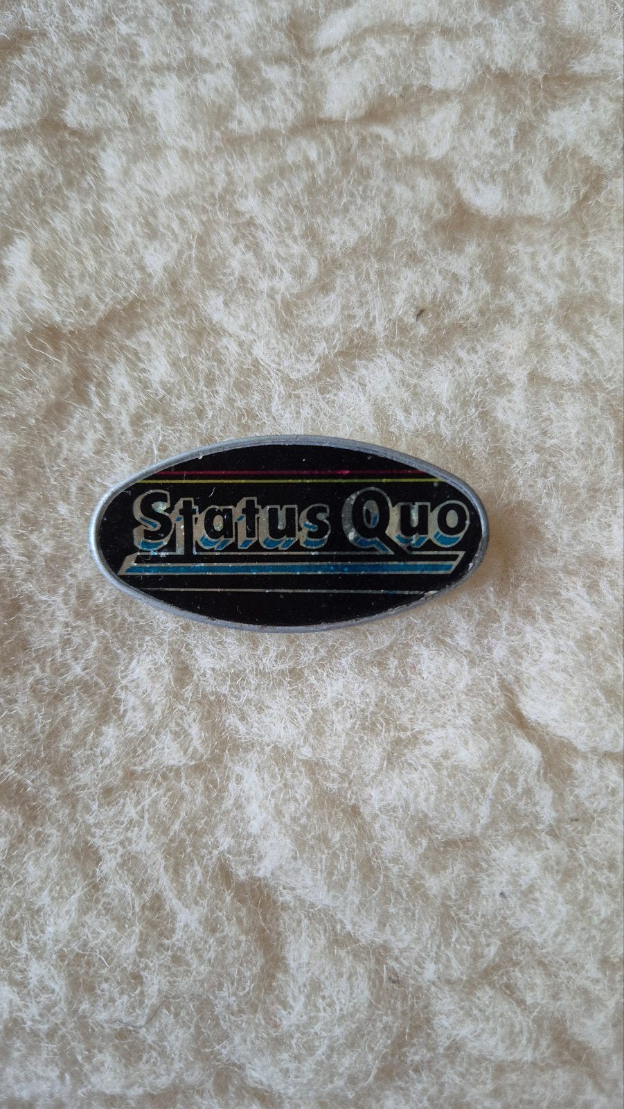 States Quo vintage button/ speld, Ophalen of Verzenden, Gebruikt, Overige onderwerpen, Button
