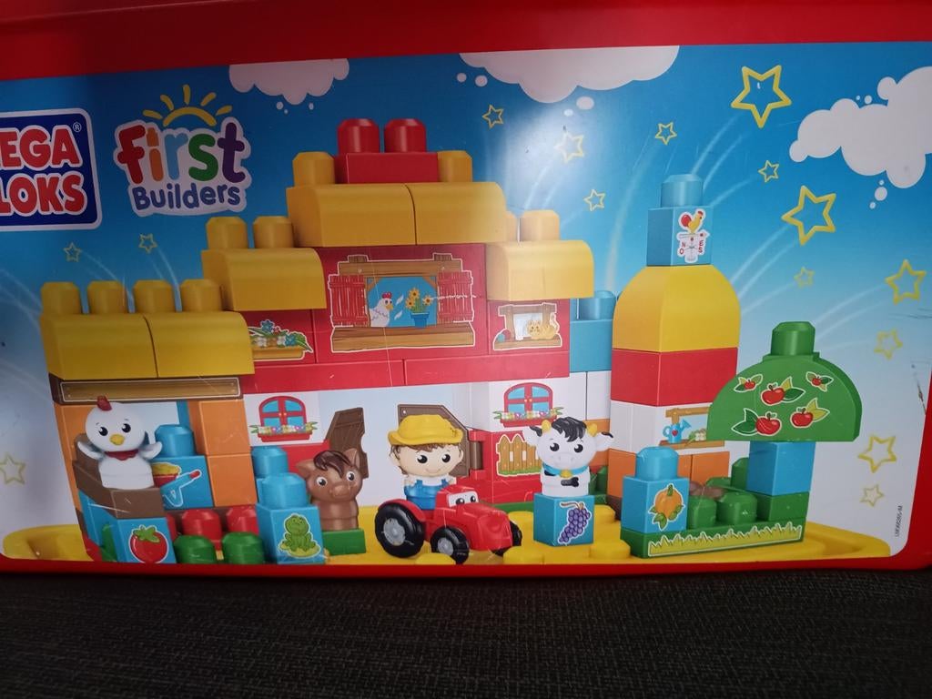 Grote bak mega blocks met extra veel blokken en figuurtjes e, Ophalen of Verzenden, Megabloks