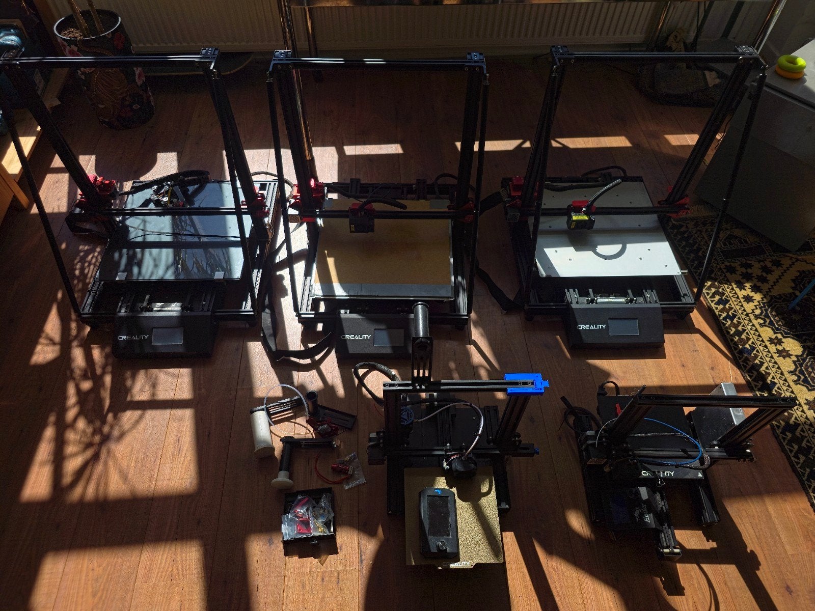 5x Creality 3D-printer (CR-10 Max, Ender-3 V2, Ender-3), Computers en Software, 3D Printers, Gebruikt, Ophalen of Verzenden, Filament