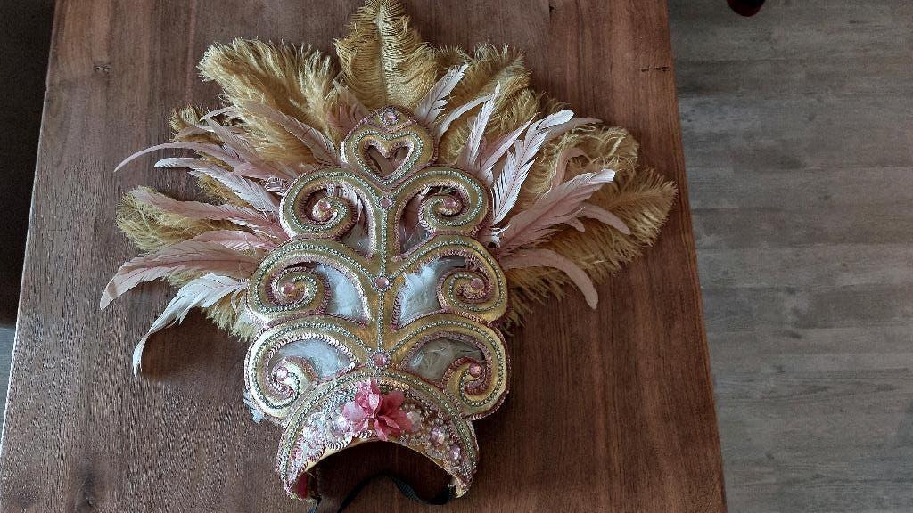 Vintage brocante showgirl burlesque hoofdtooi veren, Ophalen of Verzenden