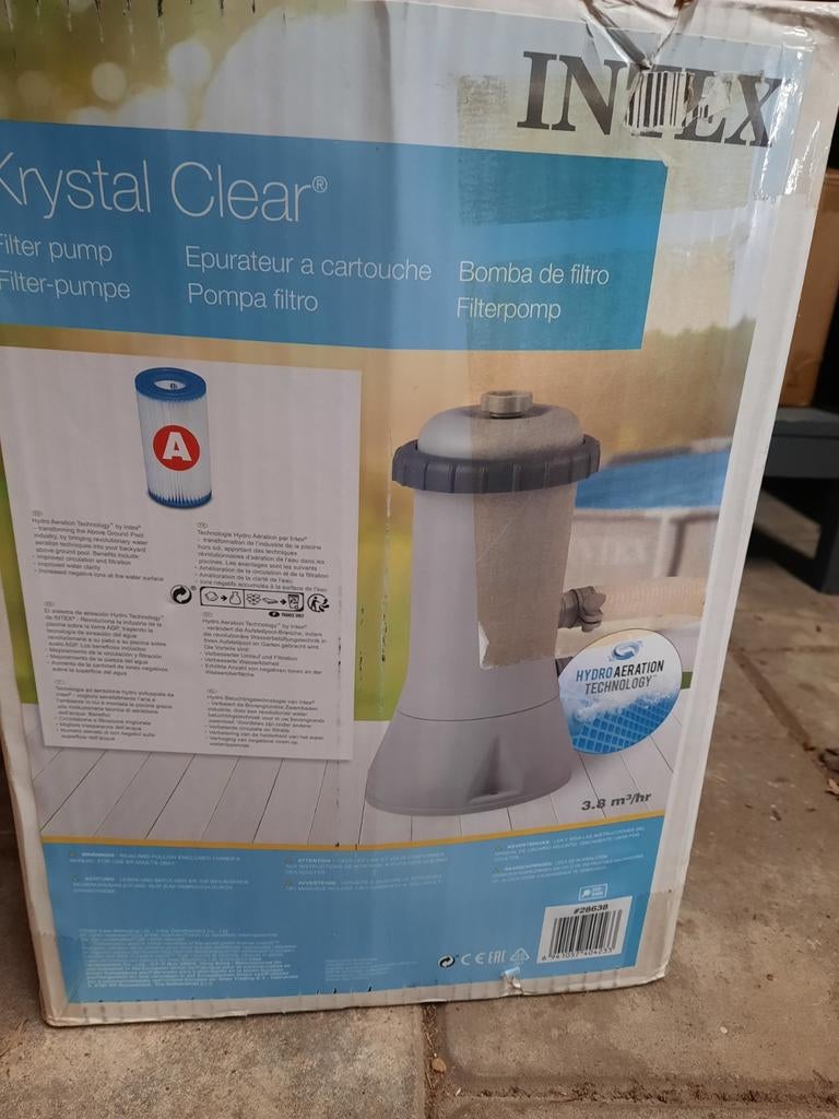 Intex Krystal Clear filterpomp voor zwembad, Tuin en Terras, Zwembad-toebehoren, Ophalen of Verzenden, Zo goed als nieuw, Zwembadpomp