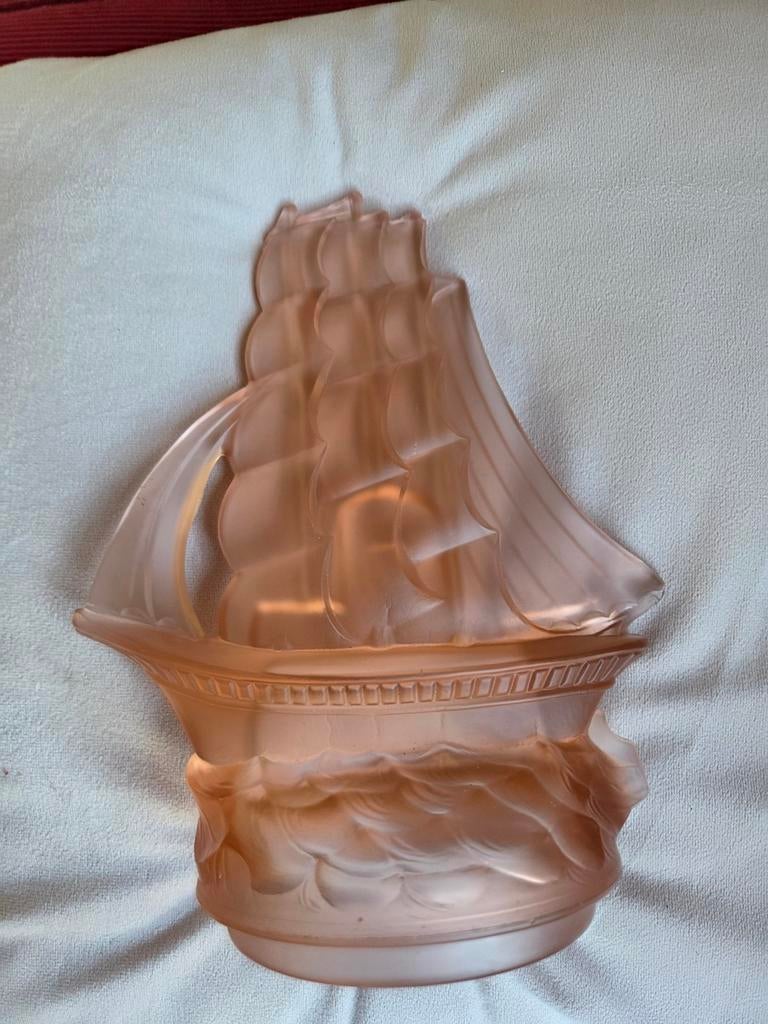 Nelson waterlelie schaal walther roze persglas art nouveau, Ophalen of Verzenden
