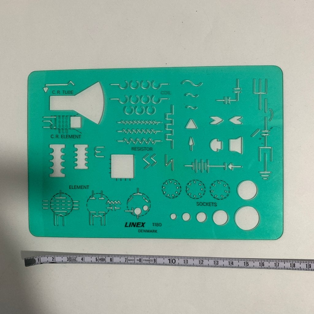 Linex 1180 Elektronica Tekensjabloon - Vintage, Ophalen of Verzenden, Gebruikt, Overige typen
