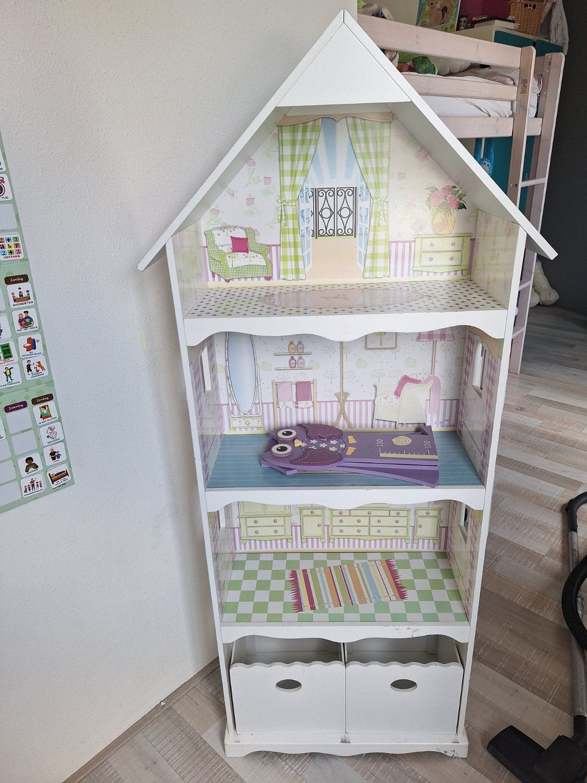 Boekenkast en poppenhuis in één, Ophalen of Verzenden, Gebruikt, Poppenhuis