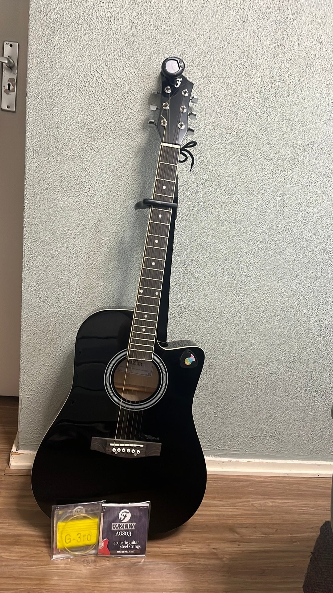 Fazley W50CBK akoestische western gitaar + accessoires, Ophalen, Zo goed als nieuw, Western- of Steelstringgitaar