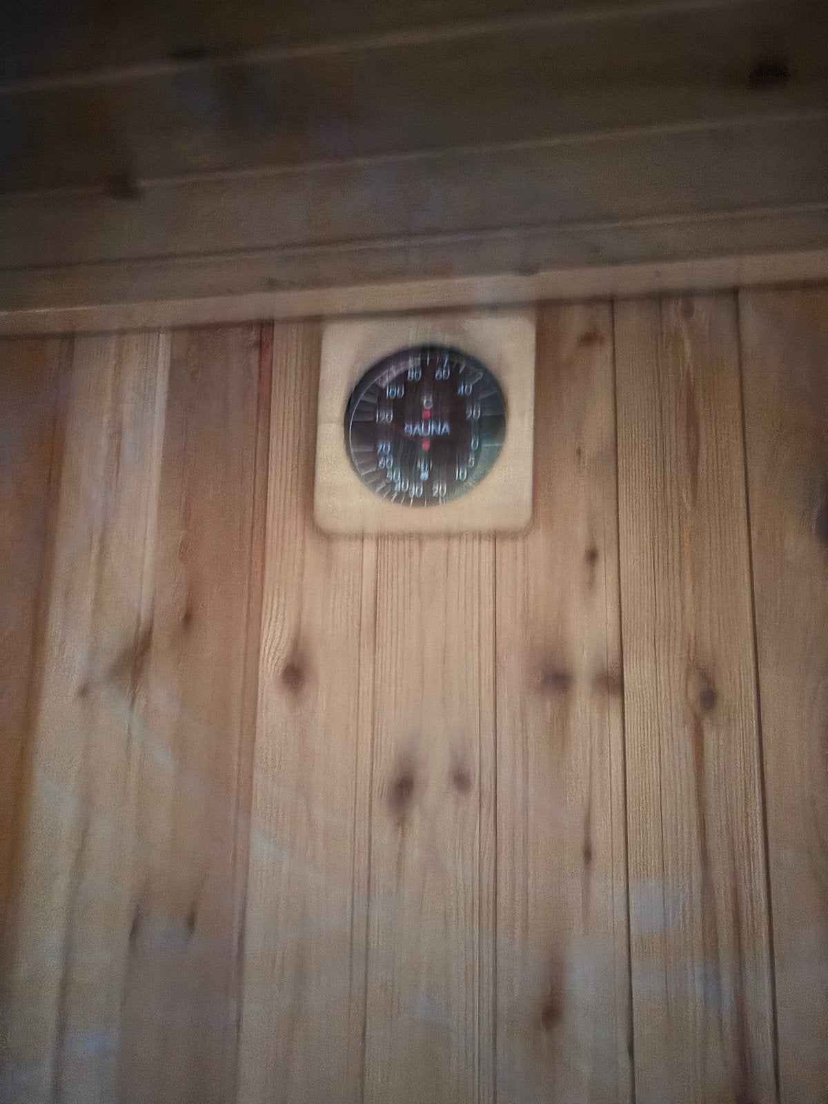 Sauna thermometer en zandloper, Ophalen of Verzenden, Gebruikt, Bruin, Hout