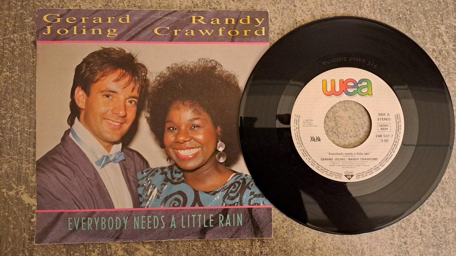 Gerard joling&randy crawford -everybody needs a little rain, Fotohoes, Ophalen of Verzenden, Gebruikt, Pop