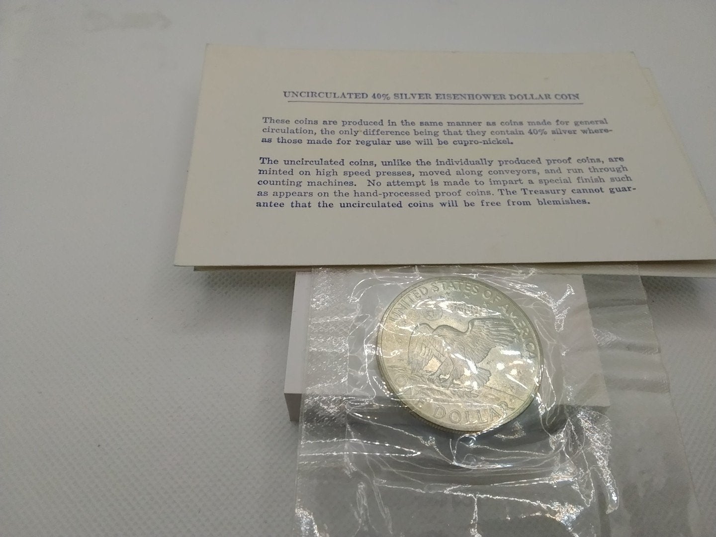 1971 Eisenhower Dollar 40% Zilver Ongecirculeerd, Ophalen of Verzenden