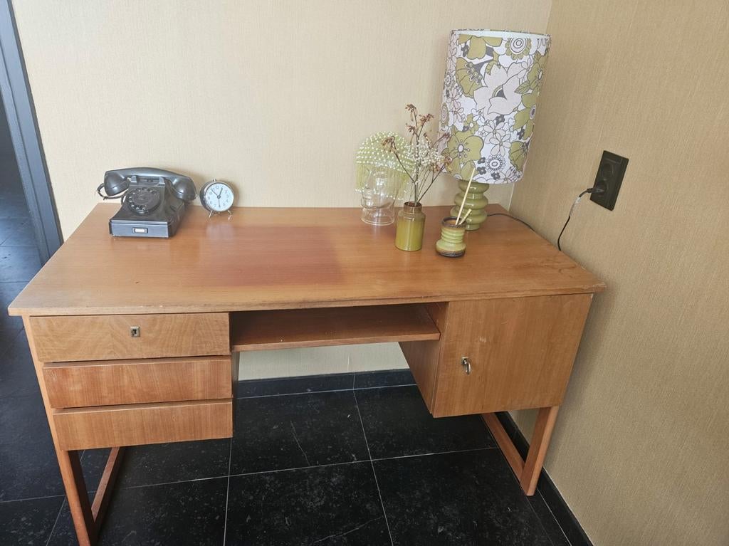 Vintage bureau jaren 60, Ophalen, Gebruikt, Geel