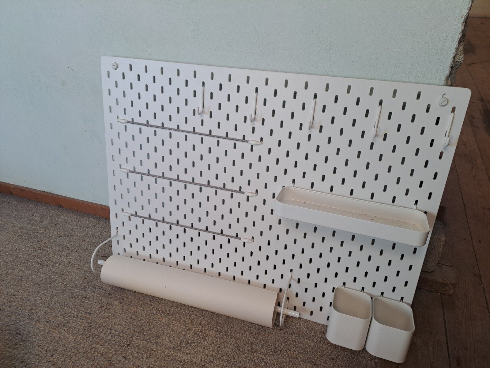 IKEA Skadis Pegboard met accessoires, Ophalen, Hout, Zo goed als nieuw, Modern
