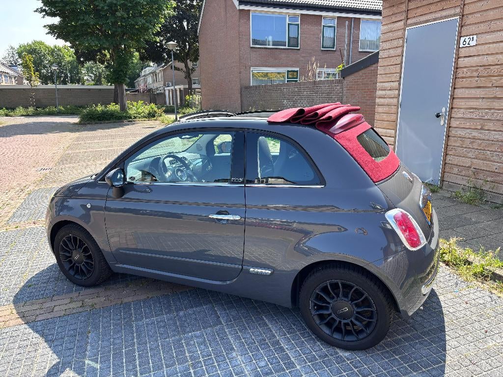 Fiat 500 c 1.2 automaat 2011 - Abarth stoelen - nieuwe APK, 4 cilinders, Cabriolet, Particulier, Parkeersensor