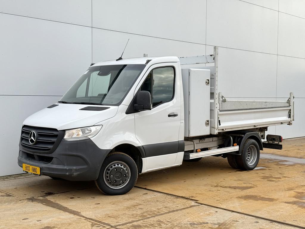 Mercedes-Benz Sprinter 514 2.2 CDI Automaat Kipper Dubbelluc, Auto's, Bestelauto's, Start-stop-systeem, Gebruikt, Zwart, Wit