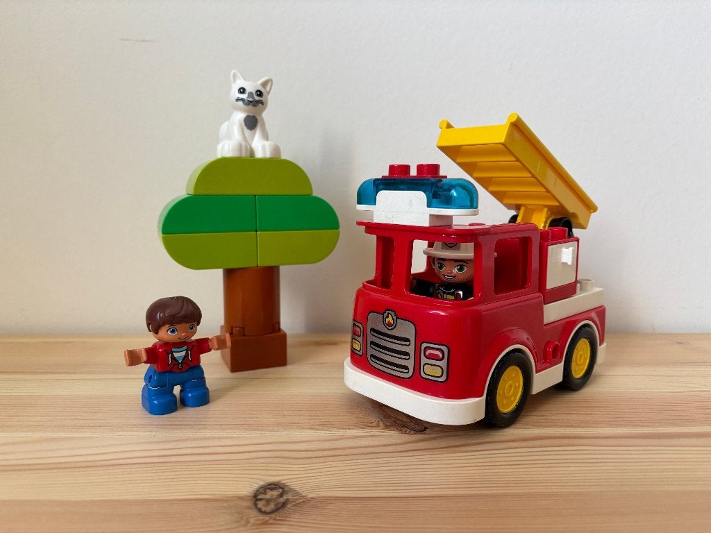 Lego Duplo brandweerwagen - 10901, Gebruikt, Ophalen of Verzenden, Compleet, Duplo