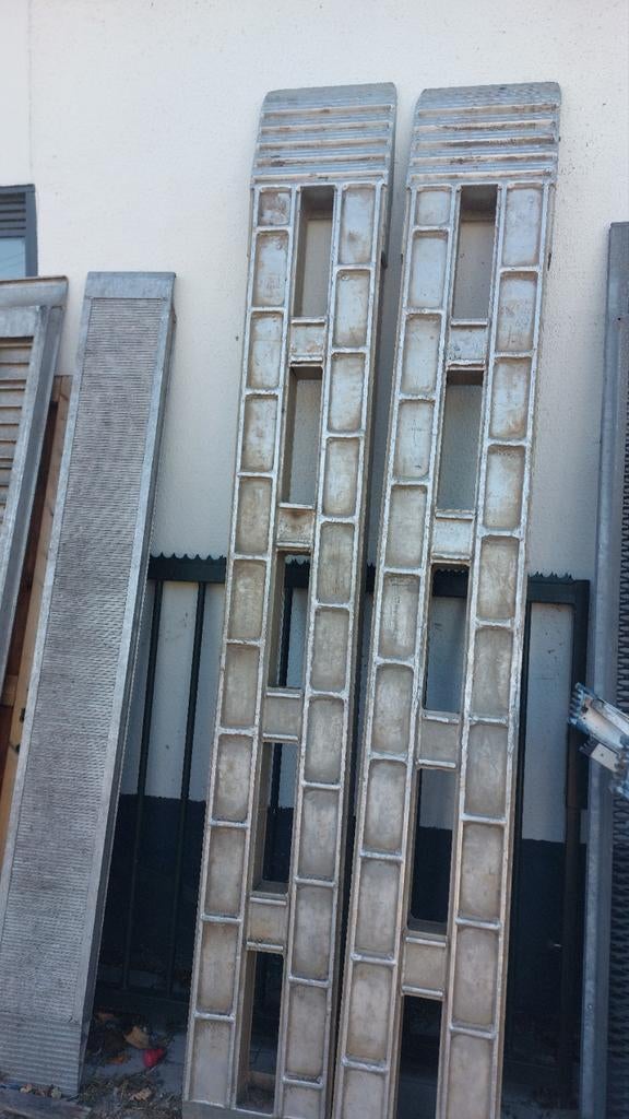 Zware aluminium oprijplaten voor zwaartransport, Ophalen of Verzenden, Gebruikt
