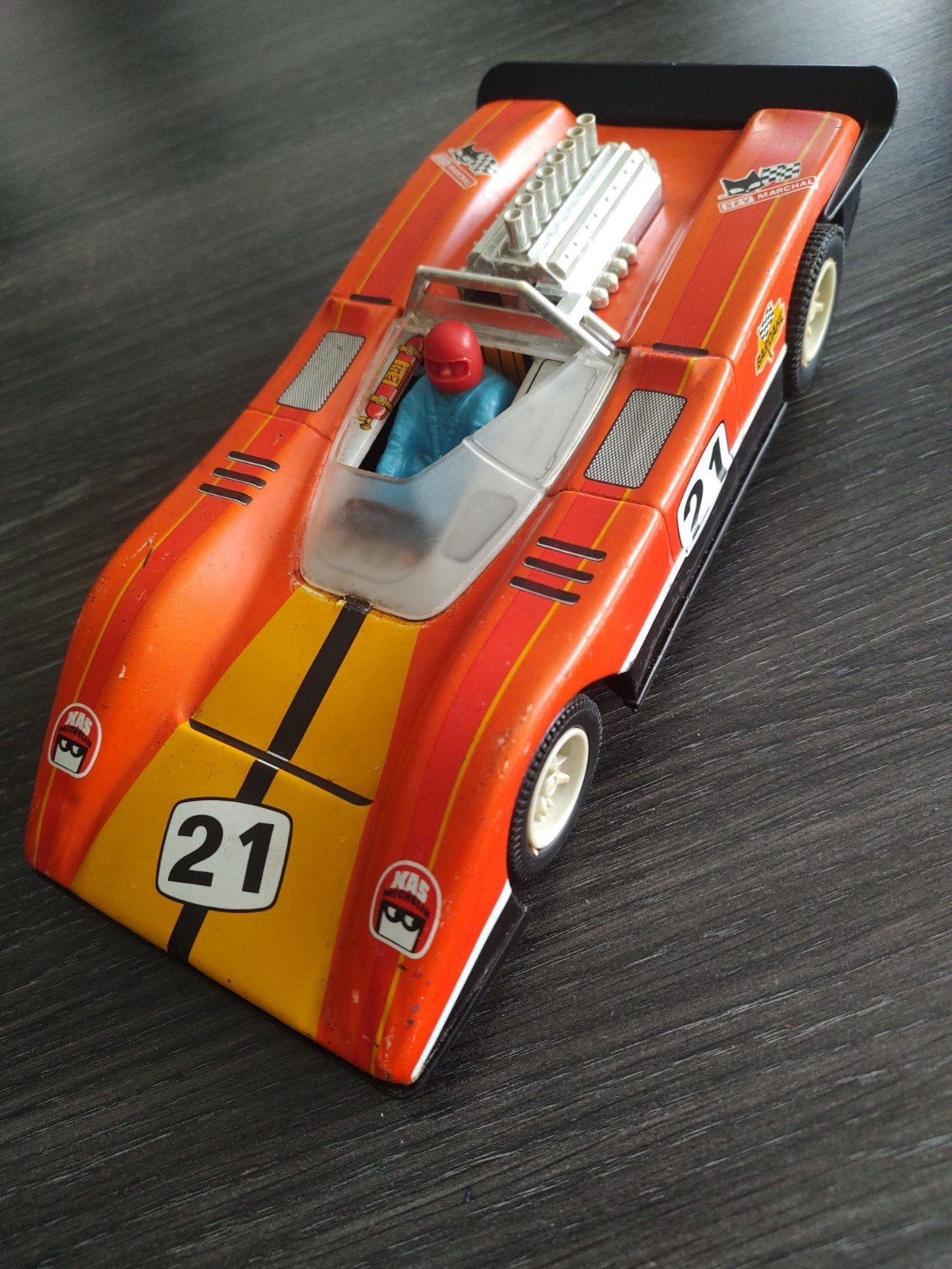 Vintage Joustra McLaren M8 Can-Am Spyder Oranje Nr. 21, Ophalen of Verzenden, Gebruikt