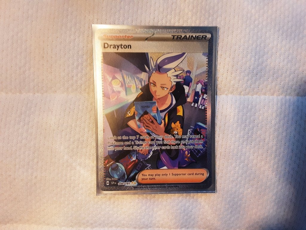 Drayton full art 244/191 pokemonkaart, Ophalen of Verzenden, Nieuw, Losse kaart, Foil