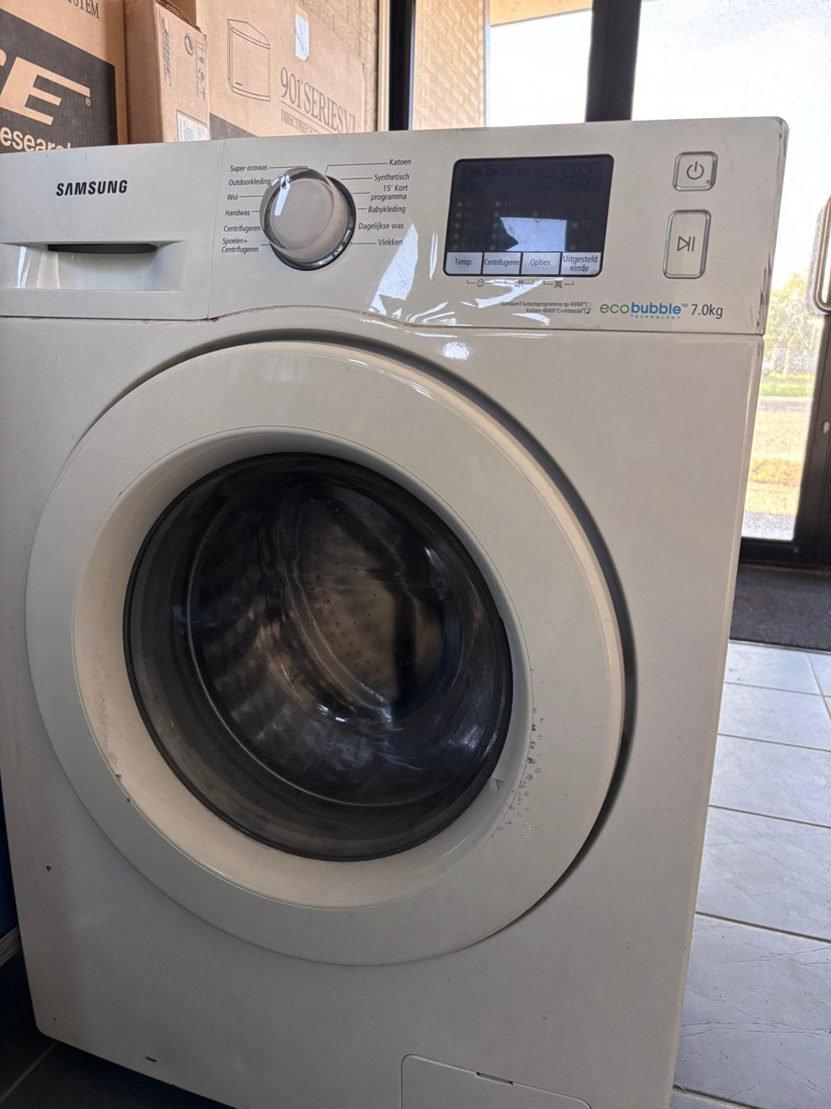 Samsung Eco bubble Wasmachine, Ophalen, Minder dan 85 cm, Zo goed als nieuw, 1200 tot 1600 toeren