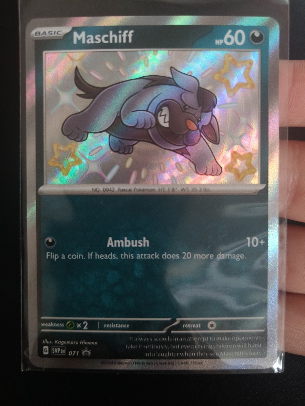 Maschiff shiny 071 Promo, Ophalen of Verzenden, Nieuw, Losse kaart, Foil