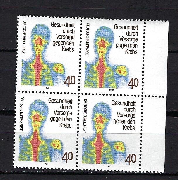 BRD Mi. 1089 blokje van 4 postfris, Postzegels en Munten, Ophalen of Verzenden, BRD, Postfris