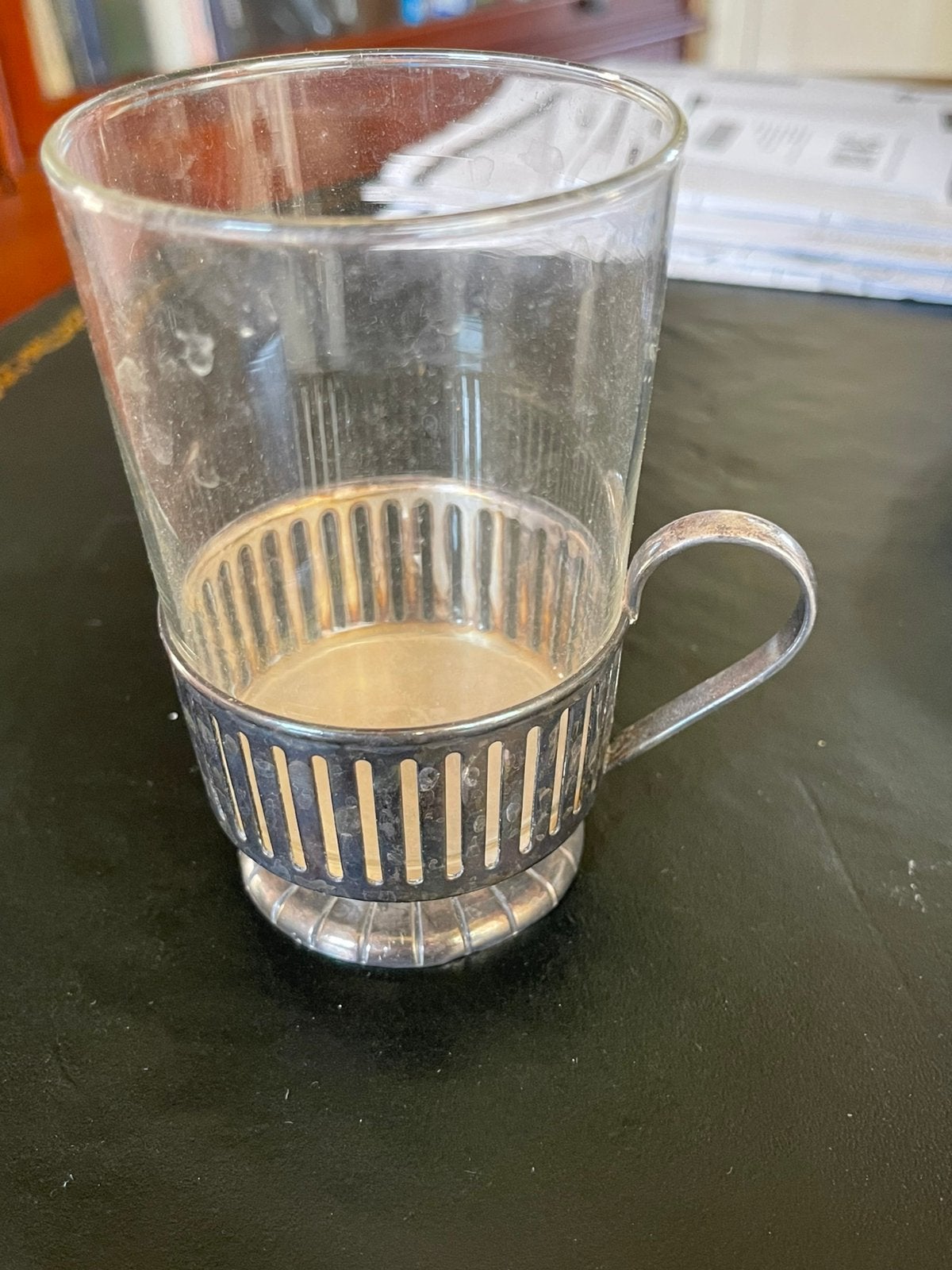Verzilverd theeglas, Ophalen of Verzenden, Zo goed als nieuw, Borrel- of Shotglas