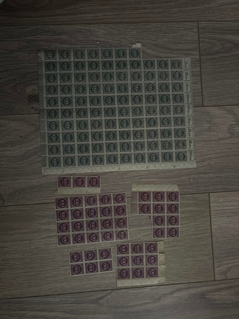 Duitse postzegels: Inflatieperiode 1923, 100 en 1000 Mark, Postzegels en Munten, Postzegels | Europa | Duitsland, Ophalen, Duitse Keizerrijk