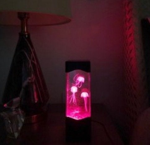 Kwaliteit Kwallen Lava Lamp - Sfeervolle LED Verlichting, Kunststof, Meerkleurig, Ophalen of Verzenden, Zo goed als nieuw