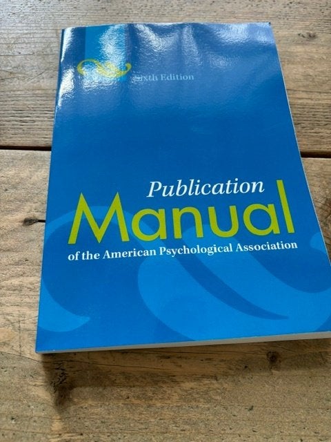 APA Manual voor bronverwijzingen, Ophalen of Verzenden, Alpha, Zo goed als nieuw, HBO