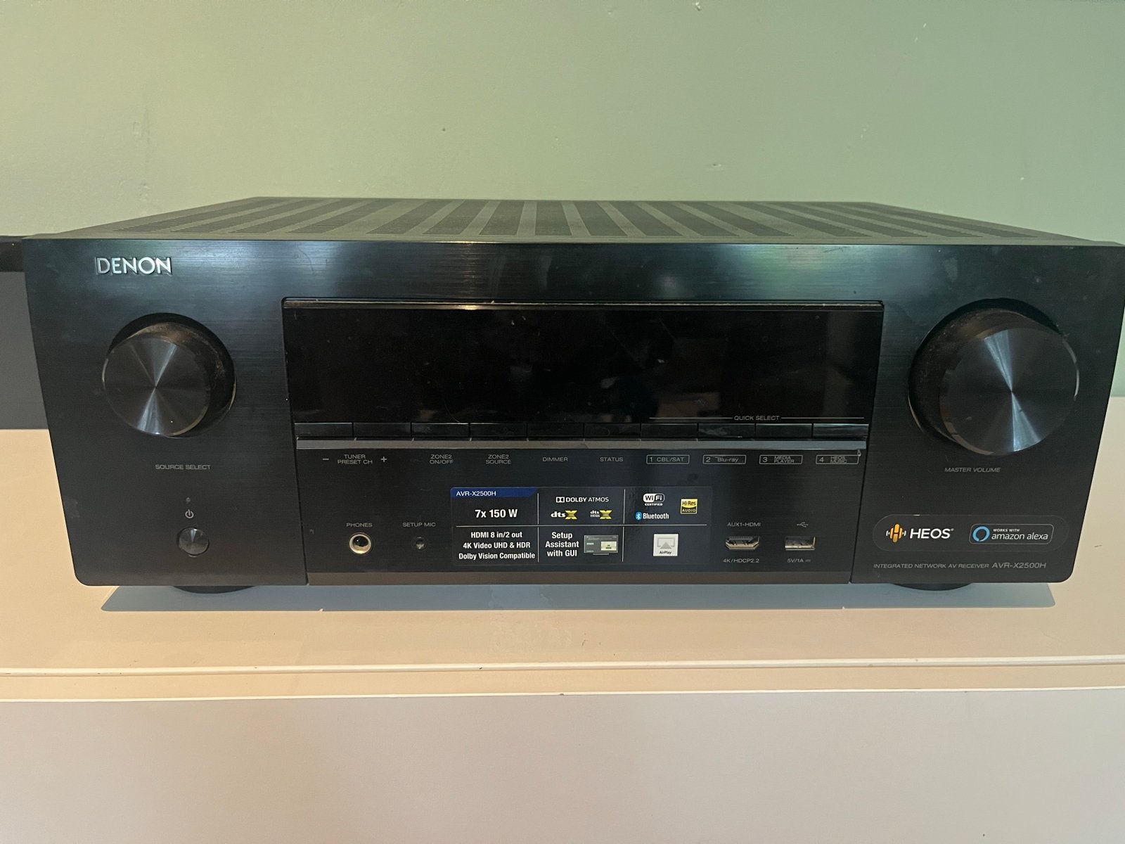Denon AVR-X2500H AV-receiver, Ophalen, Gebruikt, Denon, 120 watt of meer
