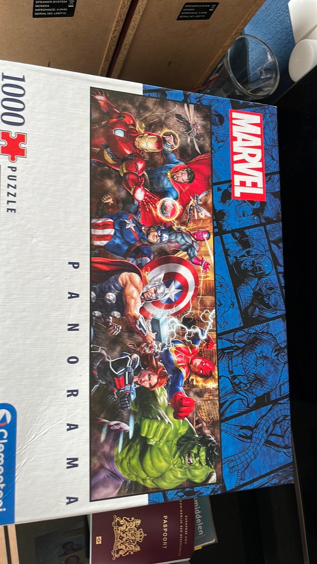 Marvel Panorama Puzzel 1000 stukjes - Clementoni, Ophalen, 500 t/m 1500 stukjes, Zo goed als nieuw, Legpuzzel