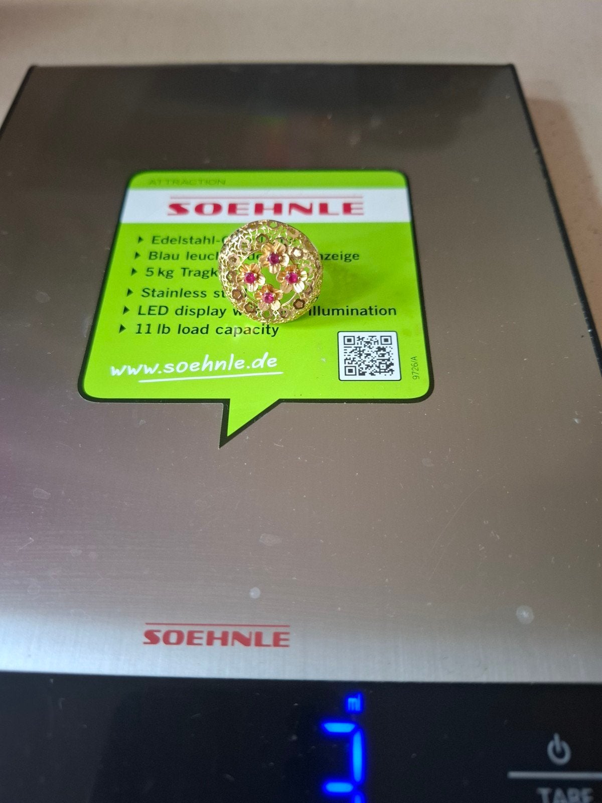 Prachtige 14 Karaats Gouden Ring, Sieraden, Tassen en Uiterlijk, Ringen, Gebruikt, Ophalen of Verzenden, Met edelsteen, Dame