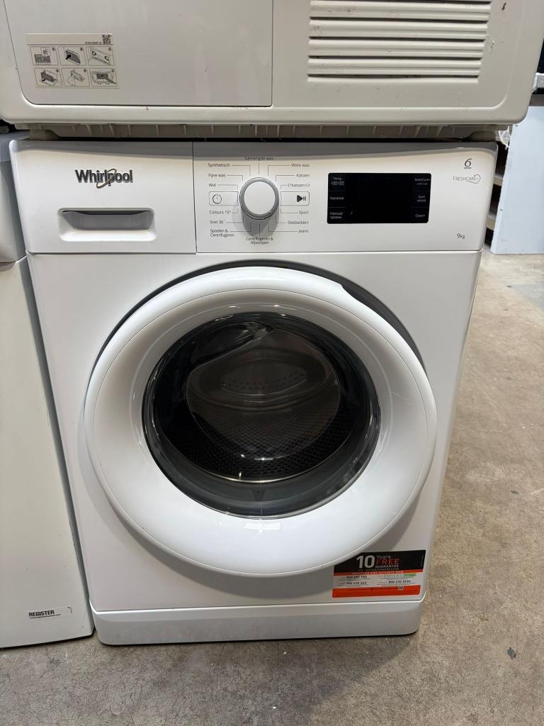Whirlpool wasmachine zgan, Ophalen of Verzenden, Zo goed als nieuw, Voorlader, 85 tot 90 cm