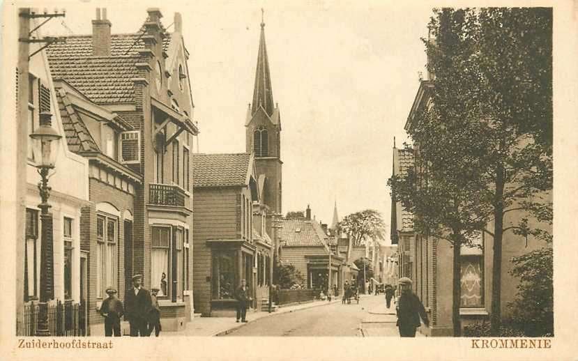 380-398-011 Krommenie Zuiderhoofdstraat, Verzamelen, Ansichtkaarten | Nederland, Verzenden, Voor 1920, Noord-Holland