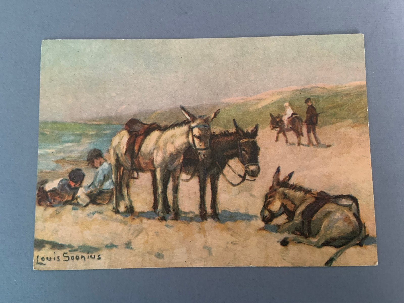 Oude ansichtkaart L. Soonius "Strandezeltjes" - Gelopen, Ophalen of Verzenden, Voor 1920, Gelopen