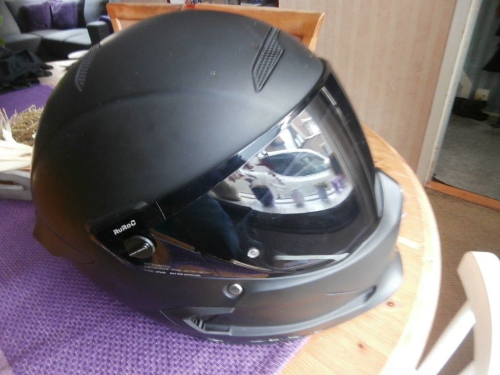 helm motor motorhelm merkt Ruroc zwart met extra scherm, Overige merken, Dames, Ophalen of Verzenden, Integraalhelm