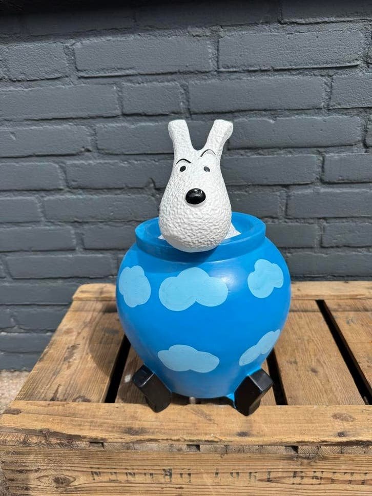 Bobbie in de vaas decoratie - Blauwe Lotus, Verzamelen, Beelden en Beeldjes, Ophalen of Verzenden, Zo goed als nieuw, Dier