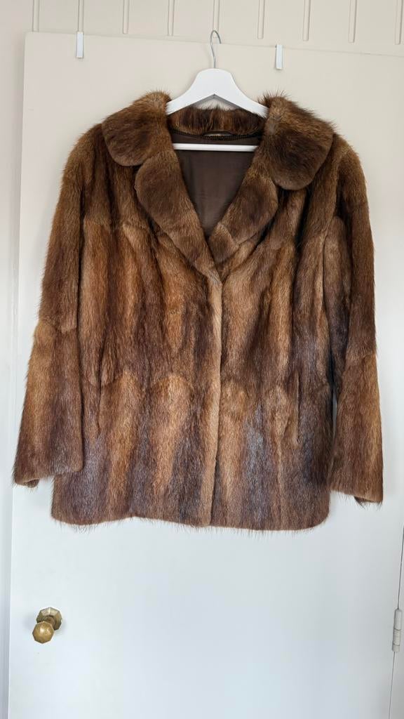 Echte Bontjas, Kleding | Dames, Jassen | Winter, Ophalen of Verzenden, Zo goed als nieuw, Maat 36 (S), Bruin