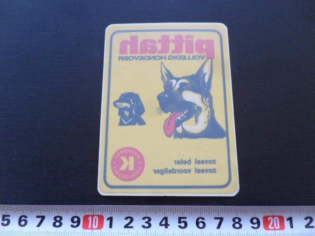 sticker 365 pittah volledig hondevoer koopmans leeuwarden, Ophalen, Zo goed als nieuw