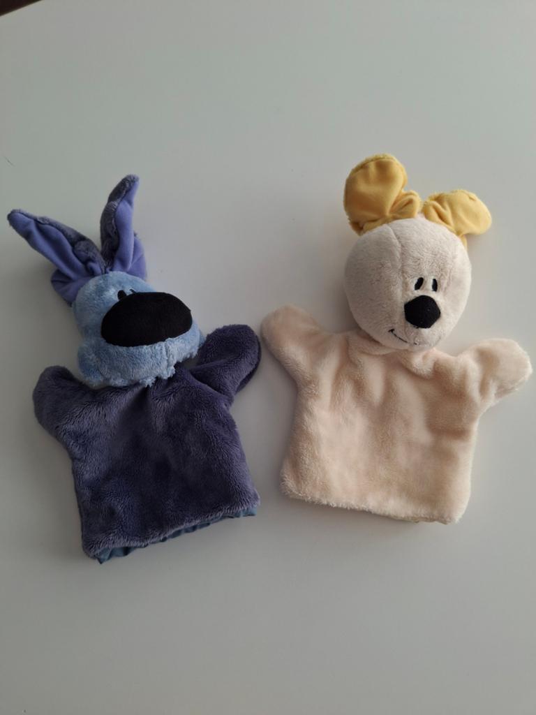 Woezel en Pip handpoppen - Set van 2, Ophalen of Verzenden, Gebruikt, Jongen of Meisje