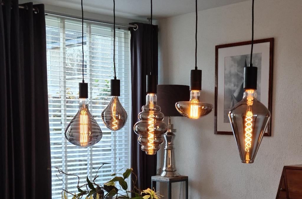 Calex hanglamp titanium, Huis en Inrichting, Ophalen, Zo goed als nieuw, Modern, Metaal
