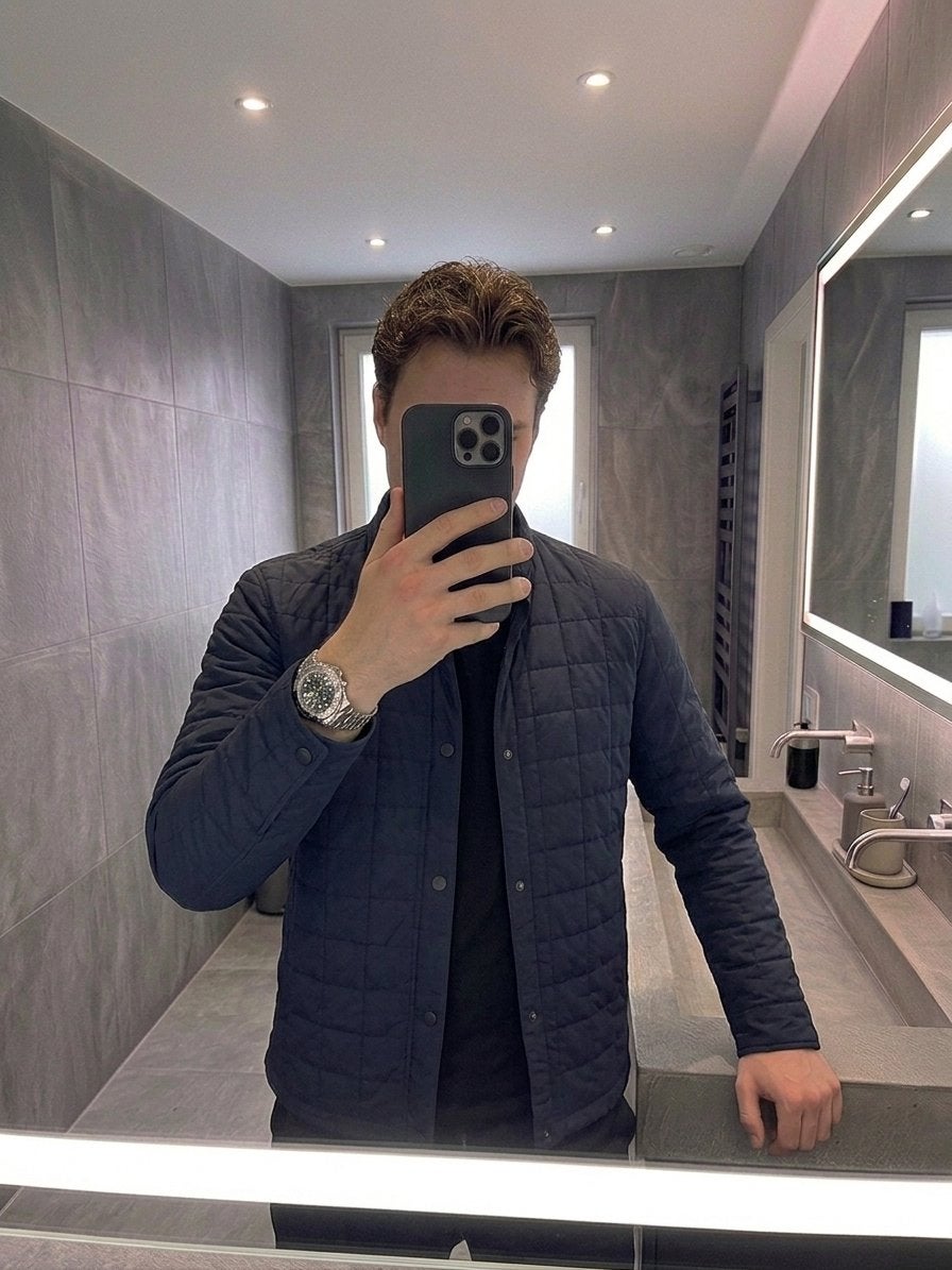 Denham gewatteerd jack - Maat S, Ophalen of Verzenden, Zo goed als nieuw, Maat 46 (S) of kleiner, Blauw