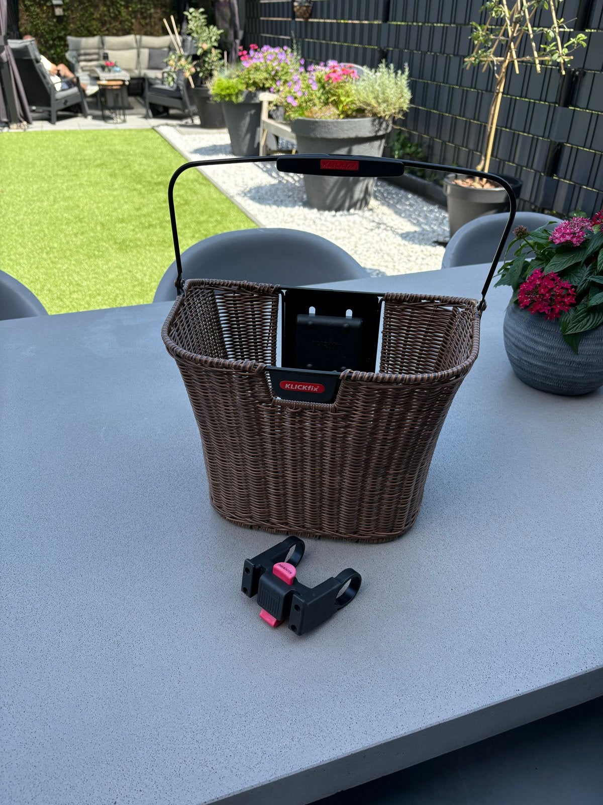Klickfix Structura EF 16L fietsmand met stuurbevestiging, Ophalen of Verzenden, Zo goed als nieuw, Fietsmand, Stuurbevestiging