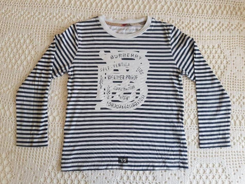 Burberry shirt streepjes 116, Kinderen en Baby's, Kinderkleding | Maat 116, Ophalen of Verzenden, Zo goed als nieuw, Jongen of Meisje