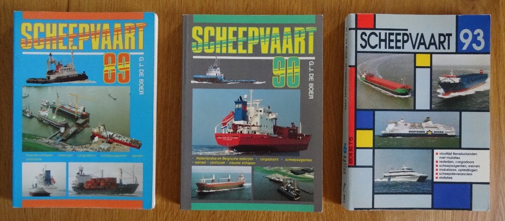 Scheepvaart Jaarboeken G.J. de Boer (1989, 1990, 1993), Ophalen of Verzenden, Gelezen, G.J. de Boer