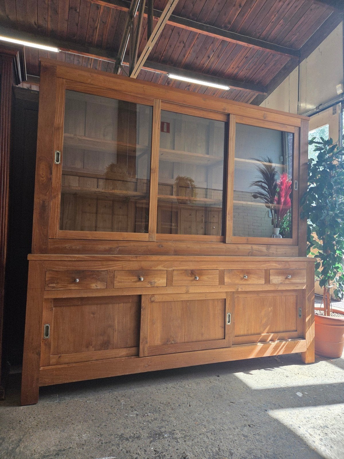 Prachtige buffetkast ~ vitrinekast ~ boekenkast ~ wandkast, Huis en Inrichting, Kasten | Buffetkasten, Ophalen, Met deur(en), 200 cm of meer