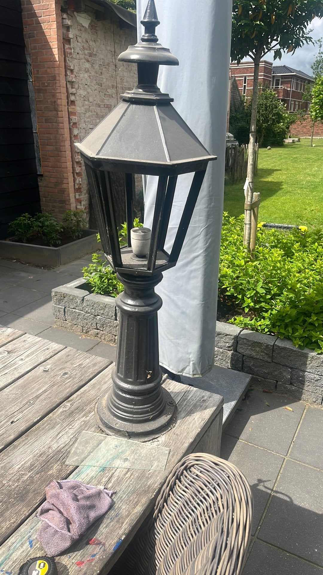 Oud hollandse lantaarn, Ophalen, Gebruikt
