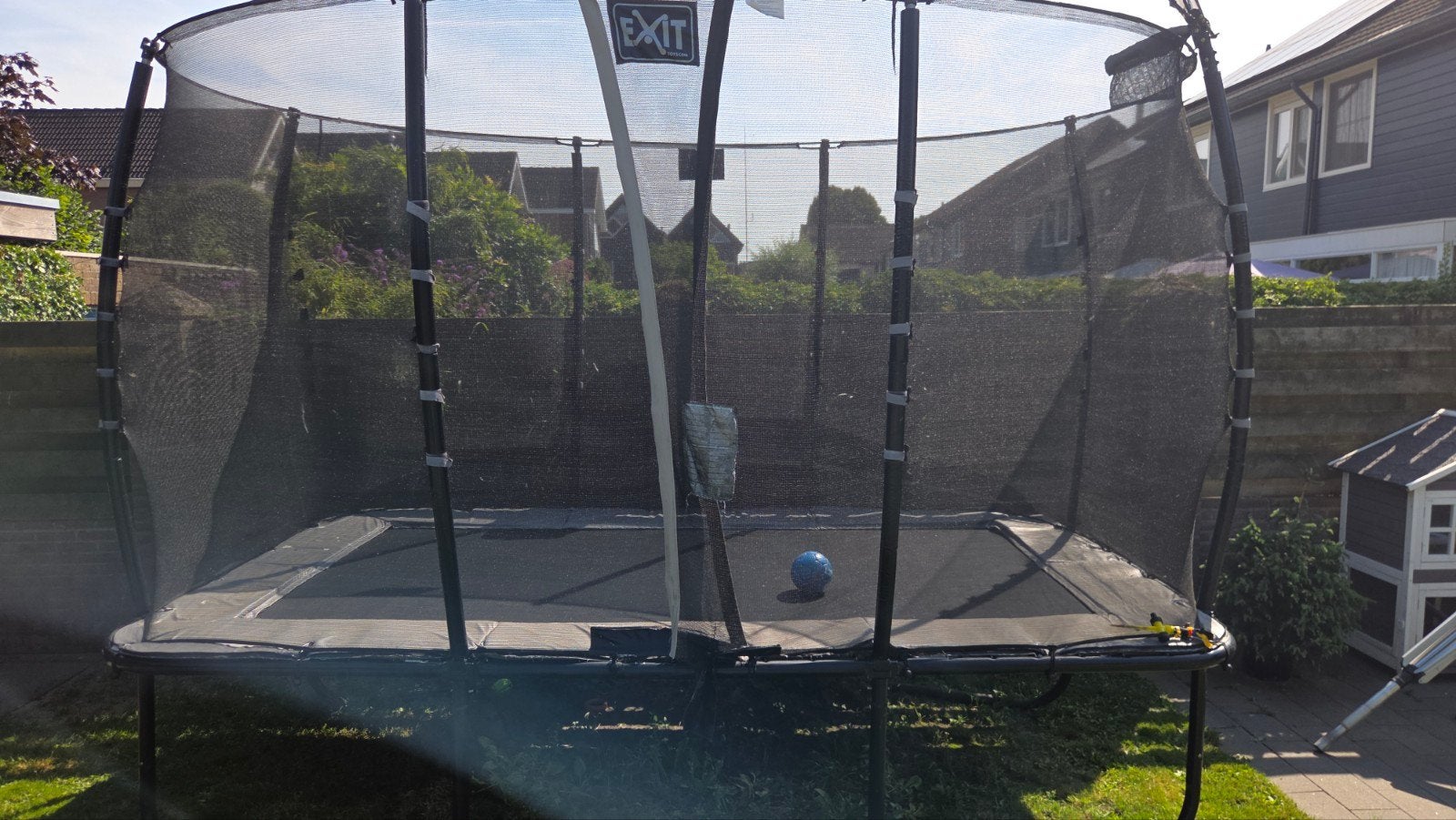 EXIT Elegant Trampoline 214x366cm met veiligheidsnet, Ophalen, Gebruikt