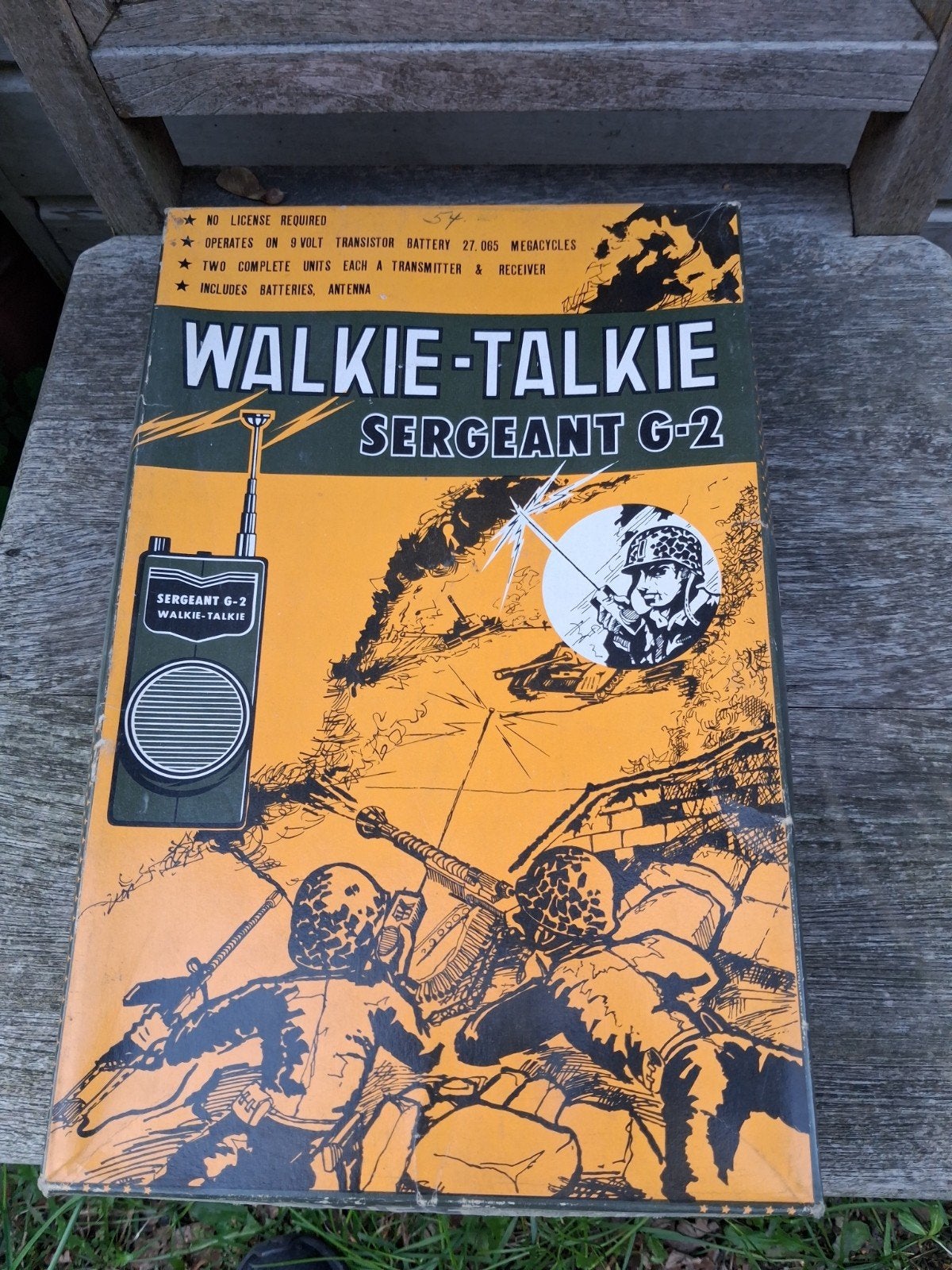 Vintage Sergeant G-2 Walkie-Talkie Set - Nieuw in Doos, Ophalen of Verzenden, Nieuw, Minder dan 2 km, Portofoon of Walkie-talkie