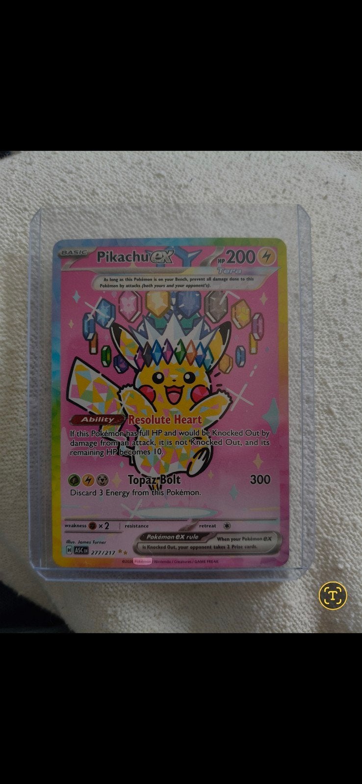 Pikachu EX GEM MINT 10 - online app Graded Pokémon Kaart, Ophalen of Verzenden, Nieuw, Losse kaart